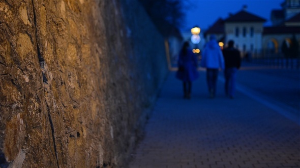 Pedestrian Traffic At Night