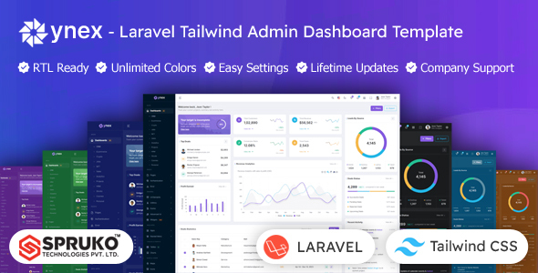 Ynex - Laravel Tailwind Admin Dashboard Template