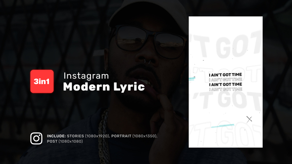 Modern Lyric - Instagram Stories, Portrait, Square