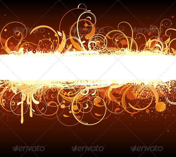 Floral Decorative banner - Borders Decorative