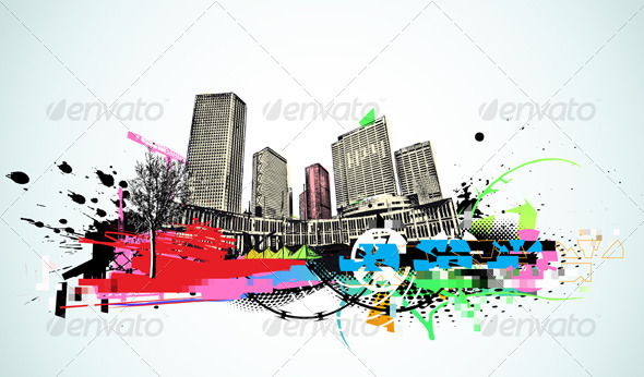 Urban Grunge Background - Conceptual Vectors