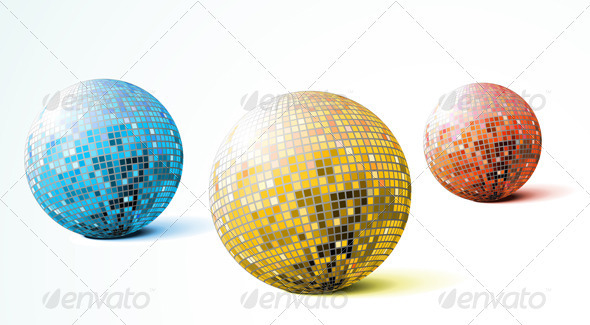 Disco Mirror Balls - Decorative Symbols Decorative