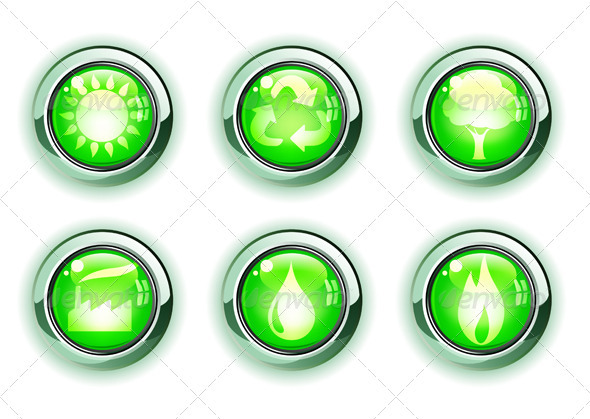 Green Ecology Icons - Nature Conceptual