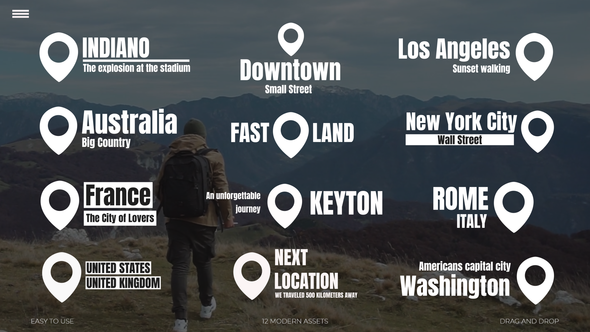 Modern Location Titles Titles template preview