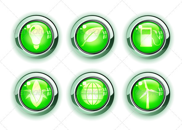 Green Ecology Icons - Nature Conceptual