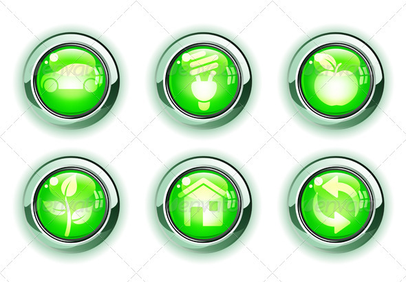 Green Ecology Icons - Nature Conceptual
