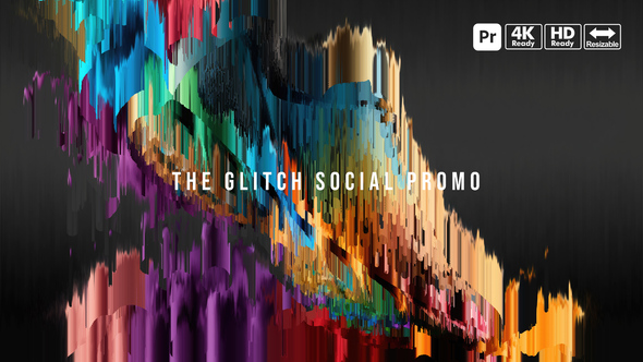 Glitch Social Promo for Premiere Pro Premiere Pro template preview