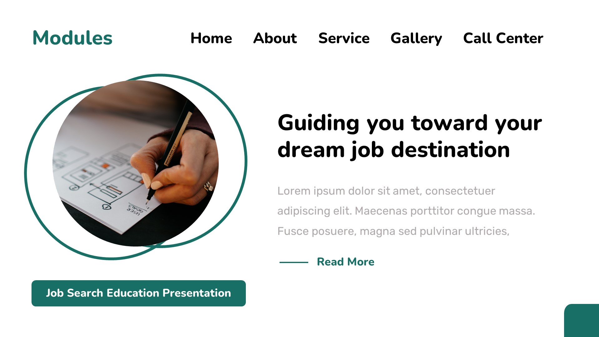 Modules - Job Board Education Powerpoint Template, Presentation Templates