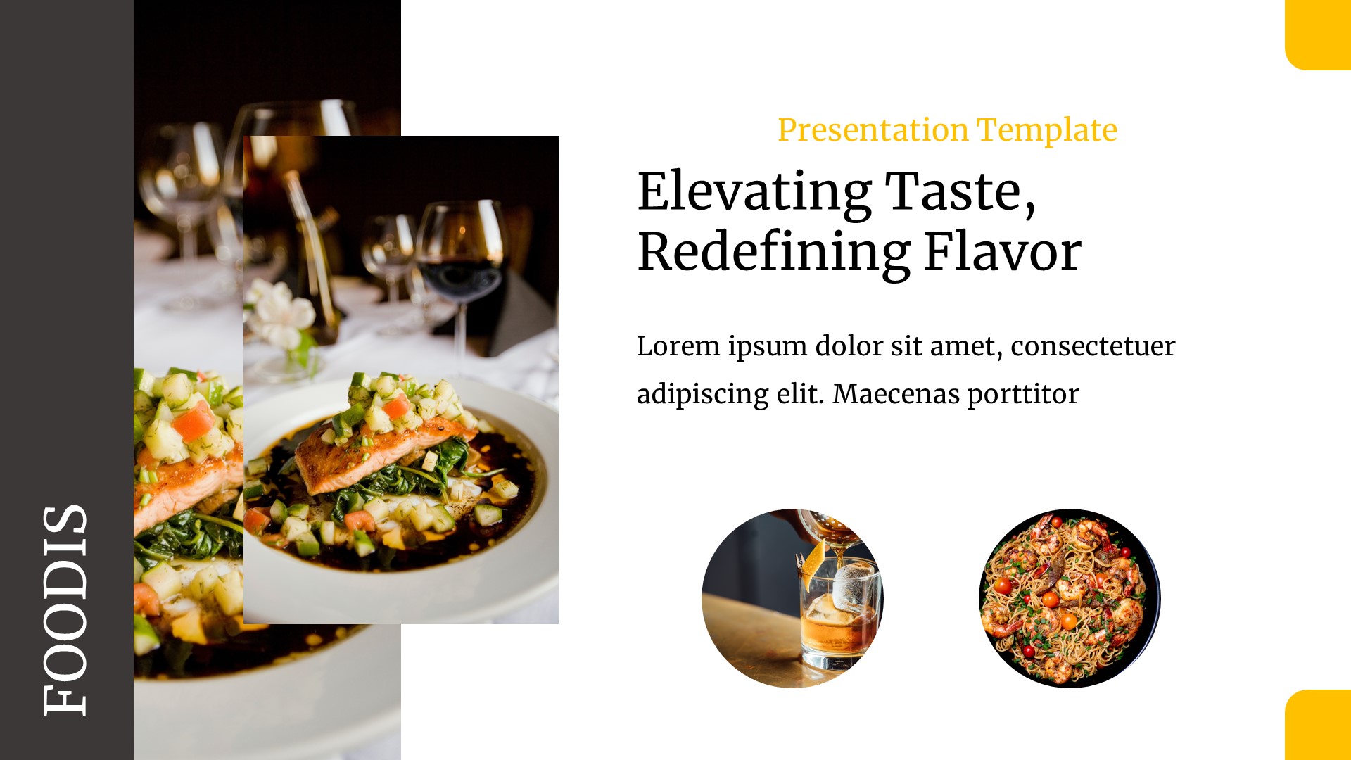 Foodis - Food & Restaurant Google Slides Template, Presentation Templates