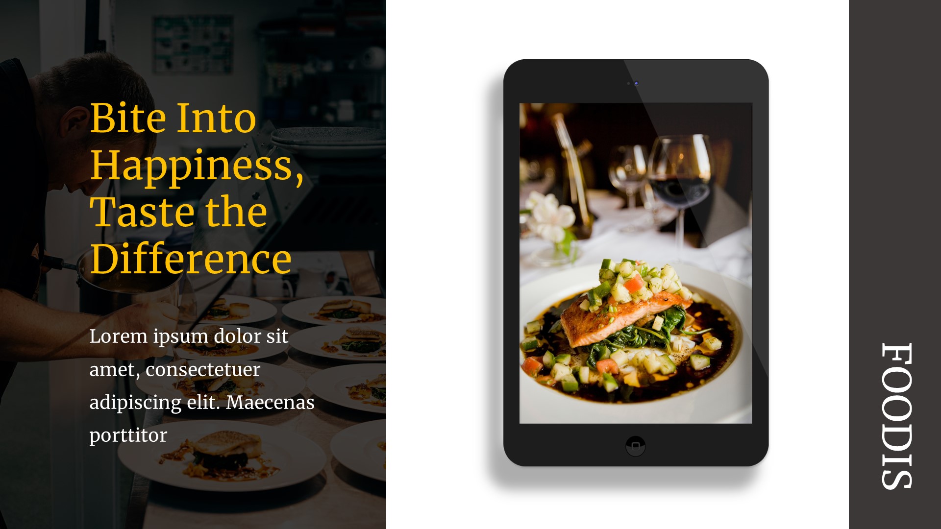 Foodis - Food & Restaurant Google Slides Template, Presentation Templates