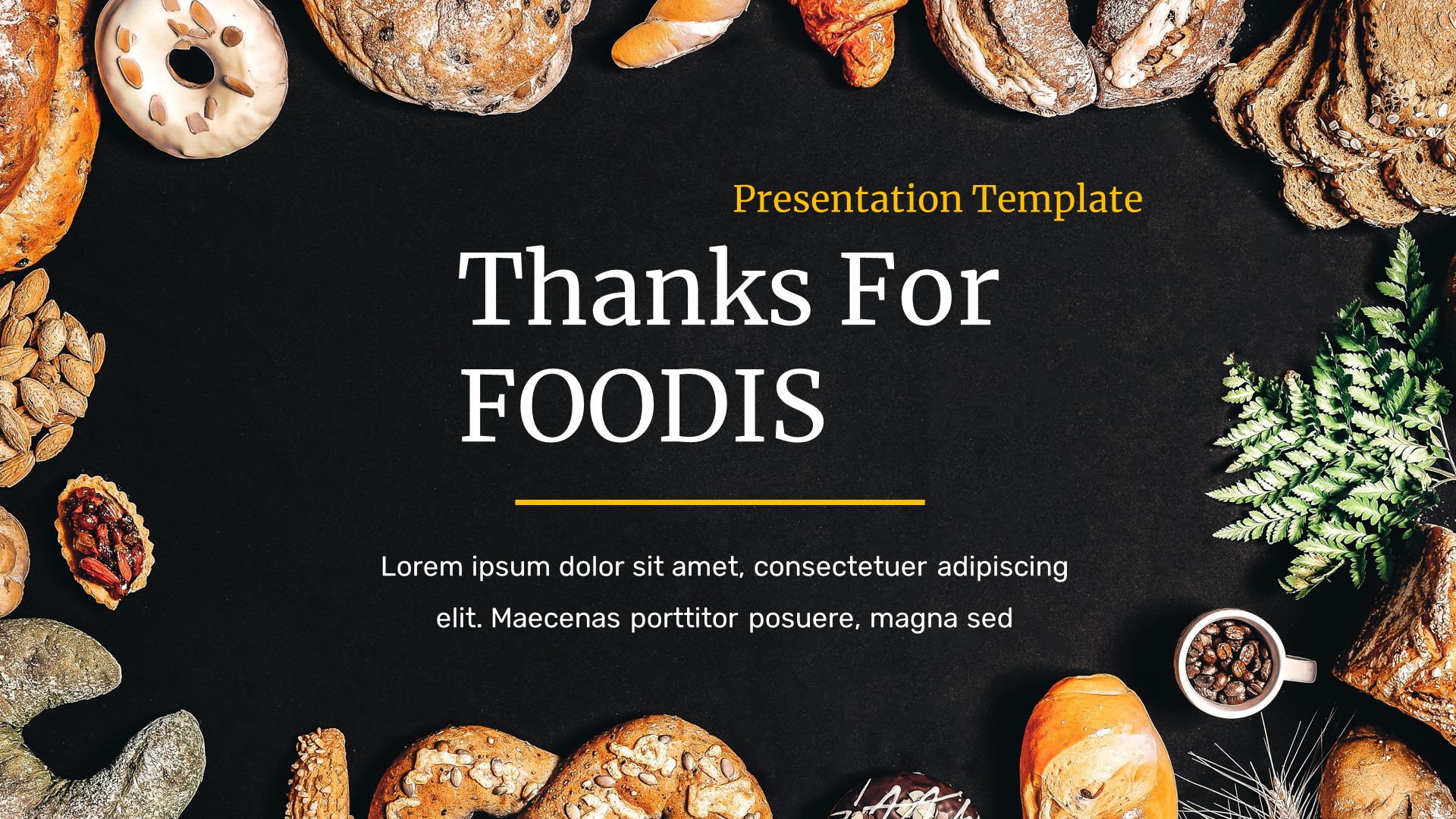 Foodis - Food & Restaurant Google Slides Template, Presentation Templates