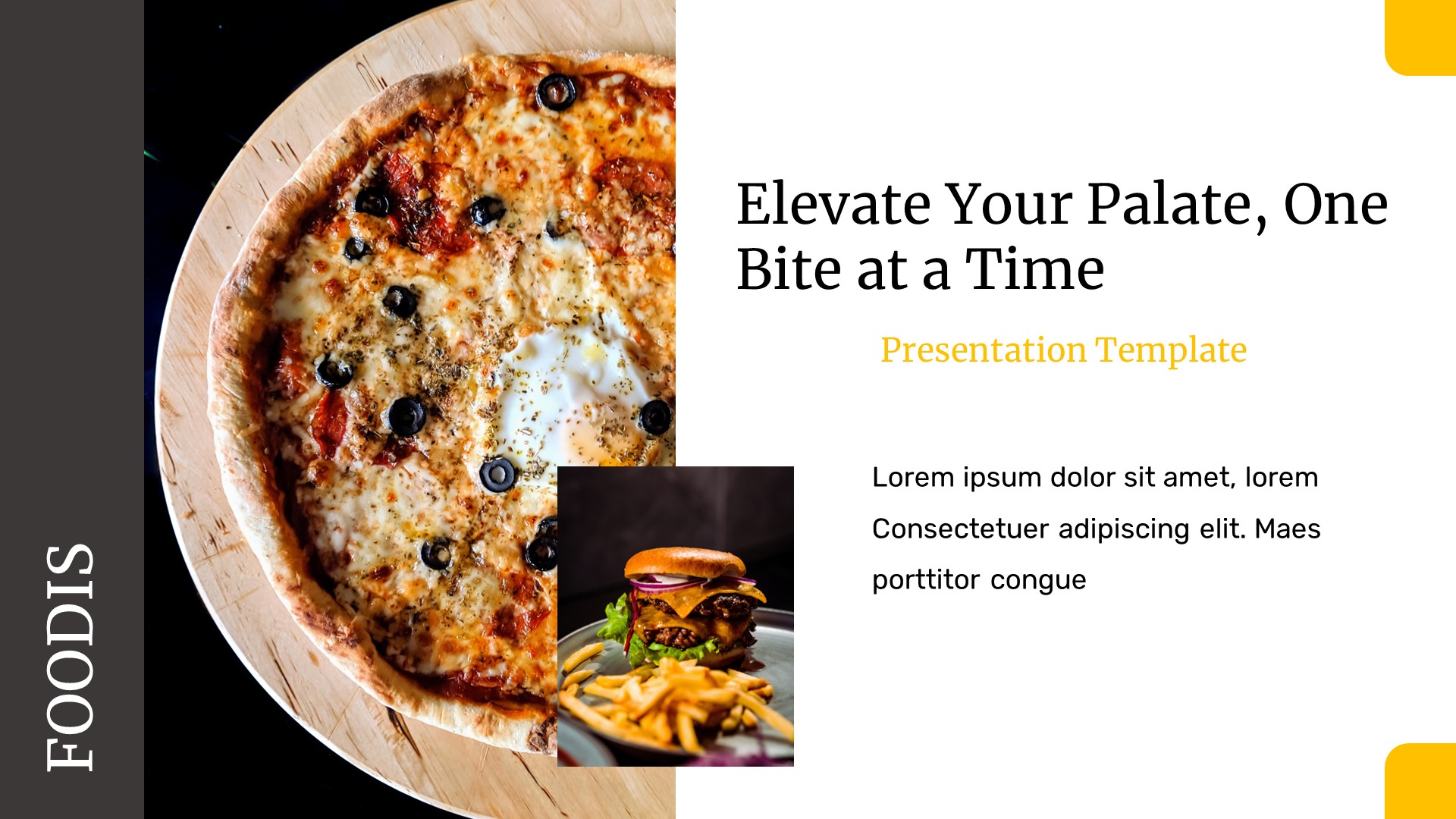 Foodis - Food & Restaurant Google Slides Template, Presentation Templates