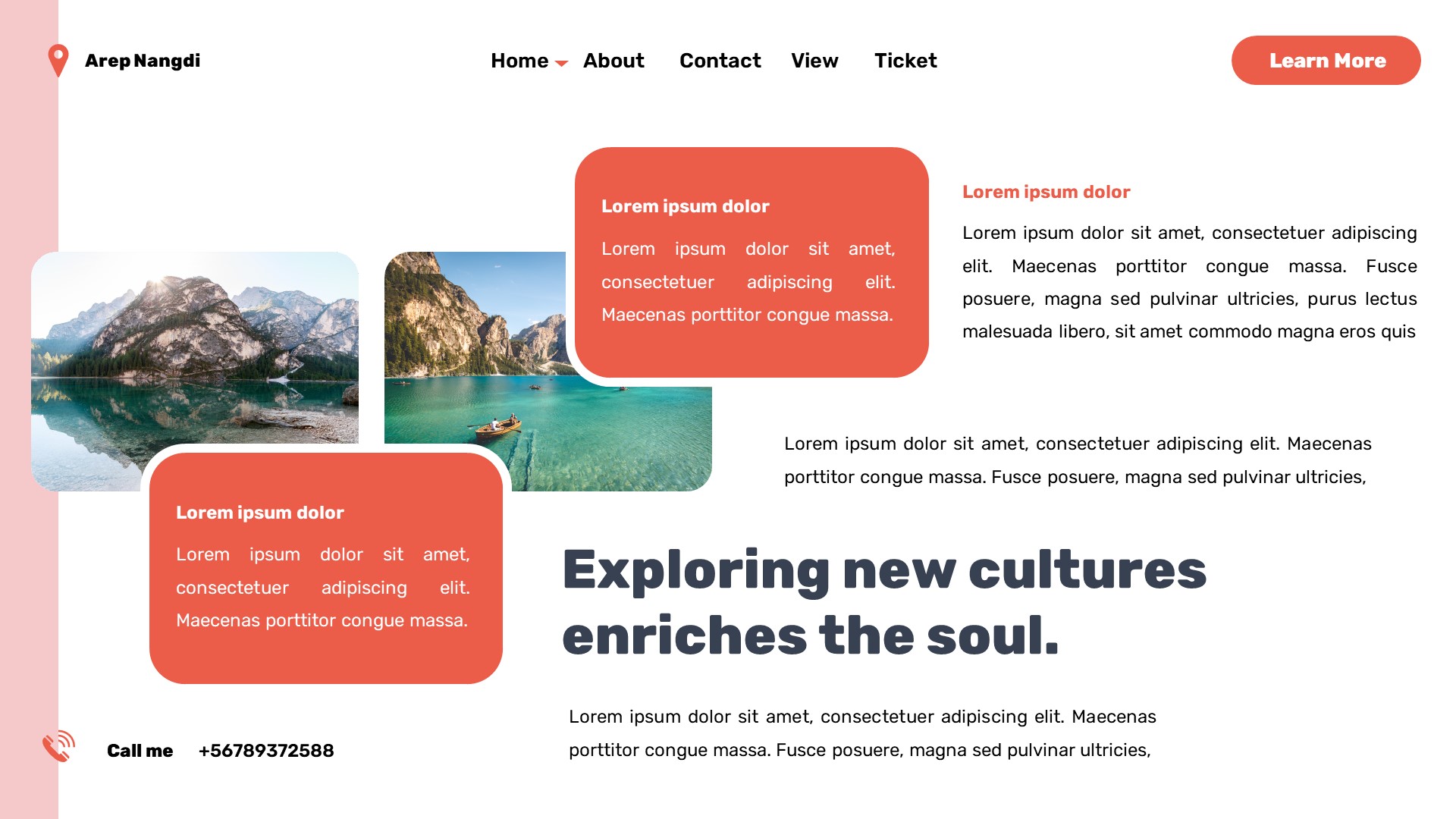 Arepnangdi - Travel and Tourism Powerpoint Template, Presentation Templates
