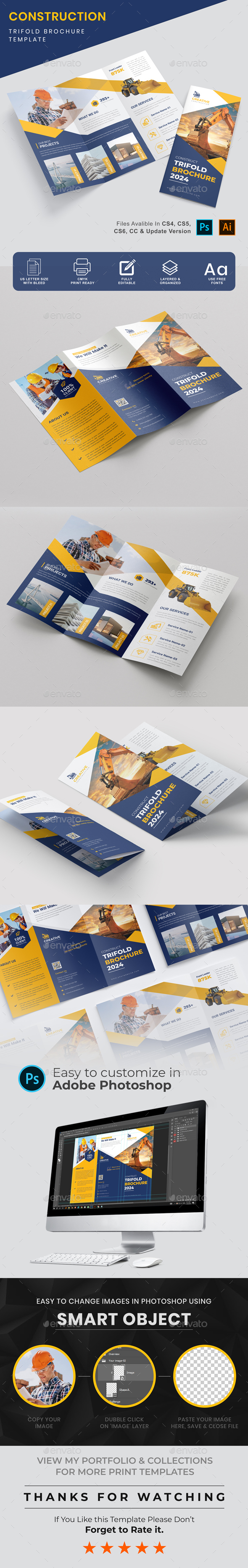 Construction Trifold Brochure