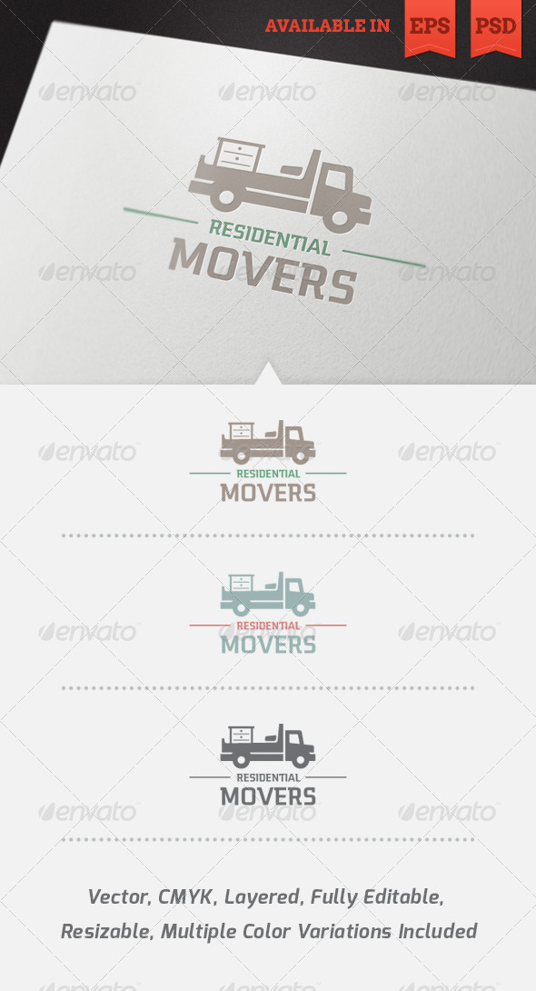 Residential Movers Logo Template - Objects Logo Templates