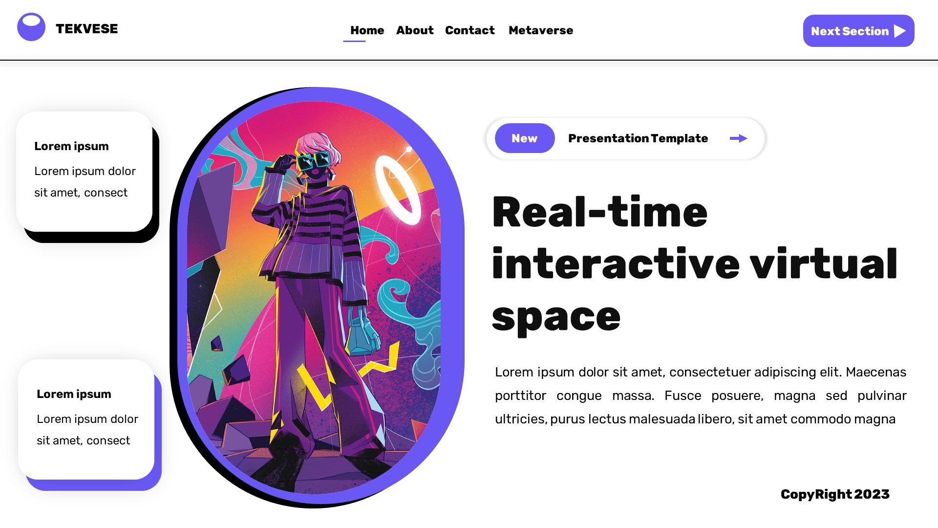 Tekvese - Virtual Reality & Metaverse Pitch Deck Google Slides Template ...