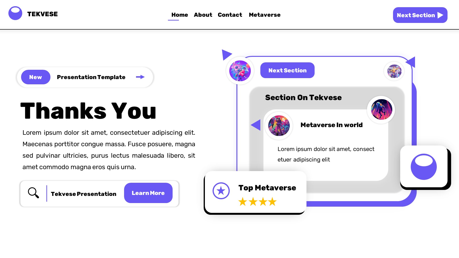 Tekvese - Virtual Reality & Metaverse Pitch Deck Keynote Template ...