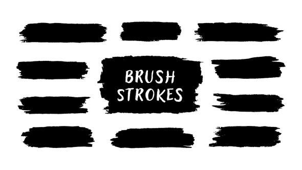 Animated Brush Strokes & Paintbrush Overlays Elements template preview