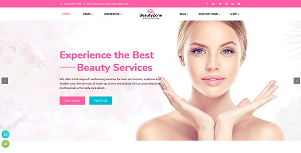 BeautyZone - React Beauty Spa Salon Template by DexignZone | ThemeForest