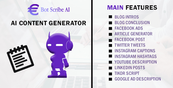 Bot Scribe AI  - ChatGPT - AI Writing Assistant and Content Creator