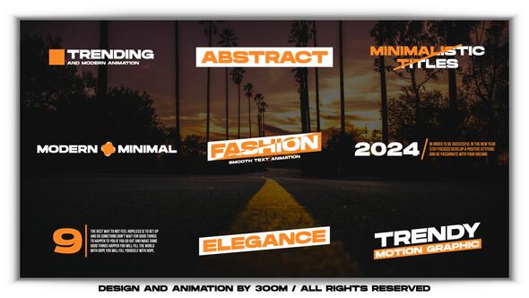 Minimal Titles 5.0 | After Effects Titles template preview