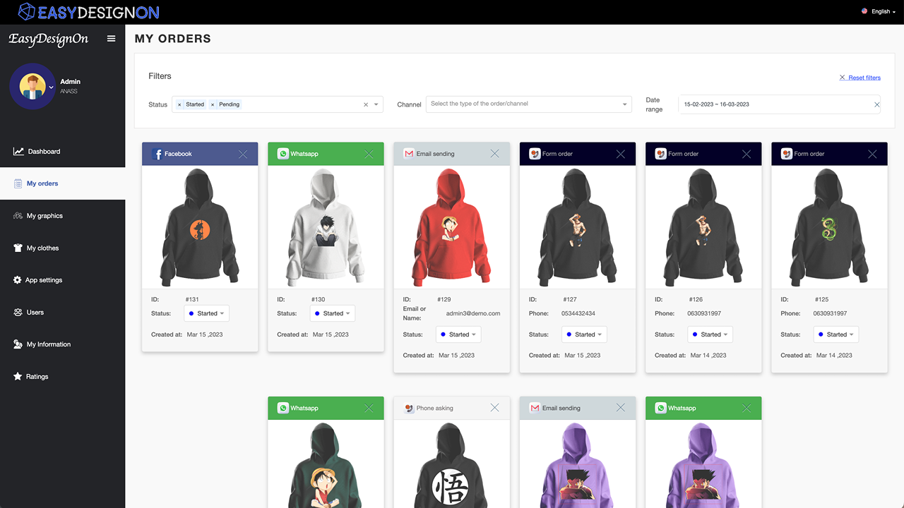 Personalized Clothing Design Platform - Full Javascript application by ...