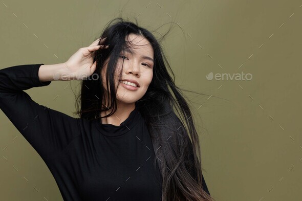 Woman hair beauty salon portrait beautiful cosmetic japanese model fashion glamour femininity asian