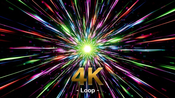 Burst Out Multi Color Light Streak VJ Background 4K alt