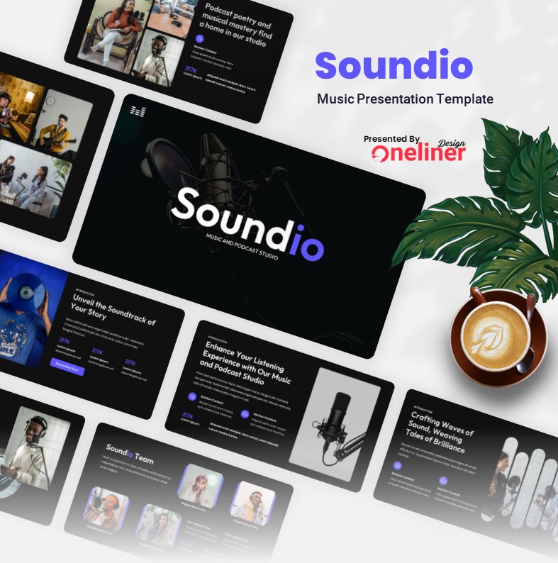 Soundio - Music And Band Powerpoint Template, Presentation Templates