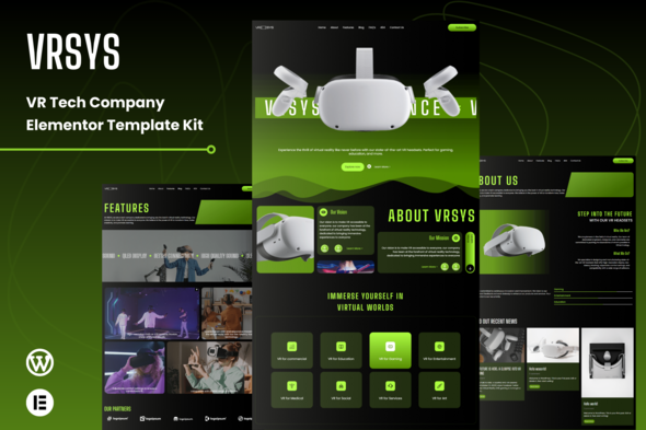 VRSYS - Virtual Reality Product & Services Elementor Template Kit