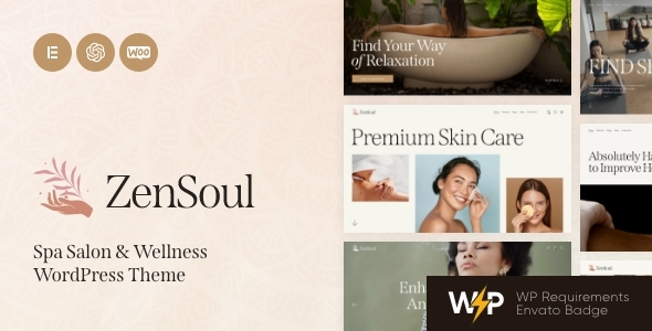 ZenSoul – Spa Salon & Wellness WordPress Theme + AI