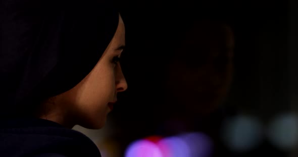 Woman Look At Window alt