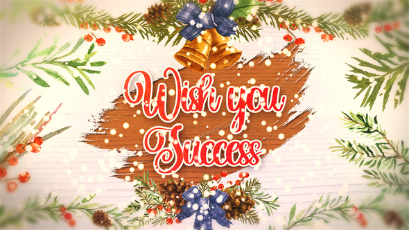 New Year Wishes Titles Premiere Pro template preview