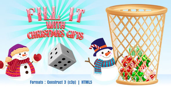 Fill It with Christmas Gifts Game (Construct 3 | C3P | HTML5) Christmas Game