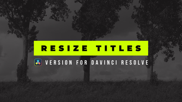 Resize Titles | DaVinci Resolve