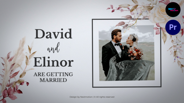 Wedding Invitation Slideshow | MOGRT Premiere Pro template preview