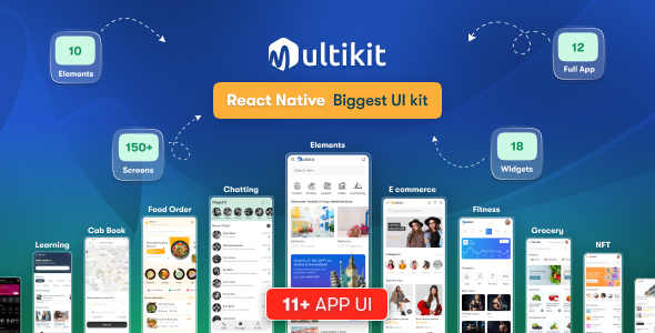 Multikit - Biggest React Native App Template UI Kit