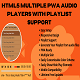 HTML5 Multiple PWA Audio Players with Playlist Support