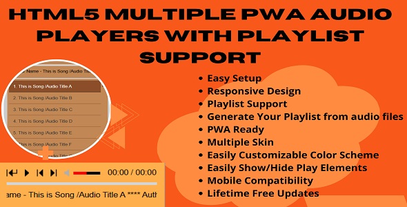 [DOWNLOAD]HTML5 Multiple PWA Audio Players with Playlist Support