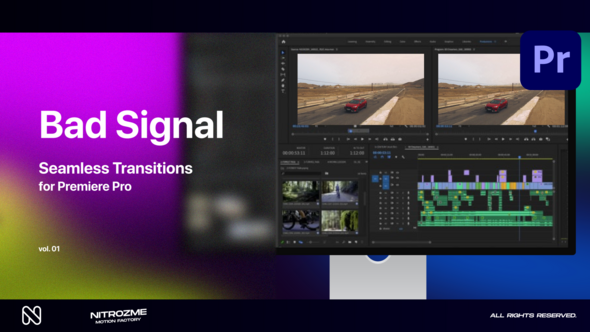 Bad Signal Transitions Vol. 01 for Premiere Pro