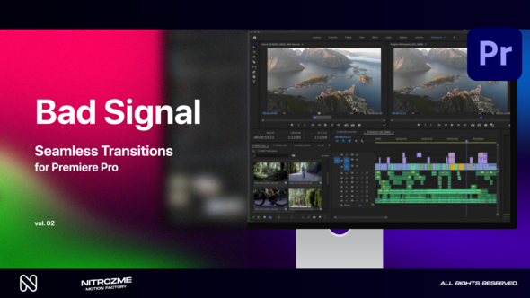 Bad Signal Transitions Vol. 02 for Premiere Pro