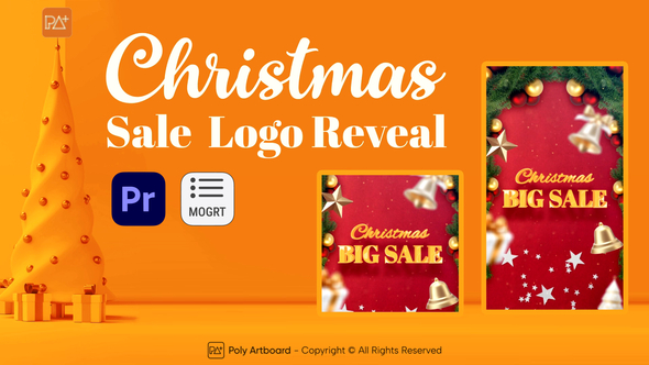 Christmas Sale Logo Reveal For Premiere Pro