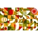 Bauhaus Vegetable Geometric Pattern Background