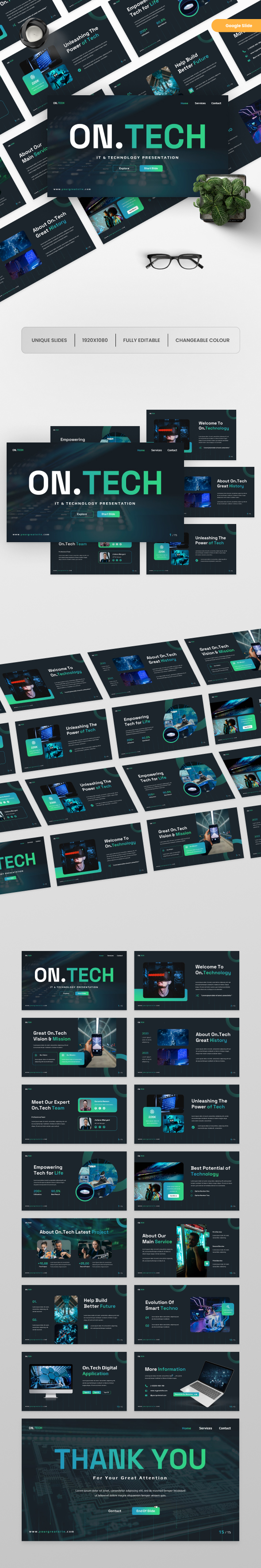 ON.TECH - IT & Technology Google Slide Template