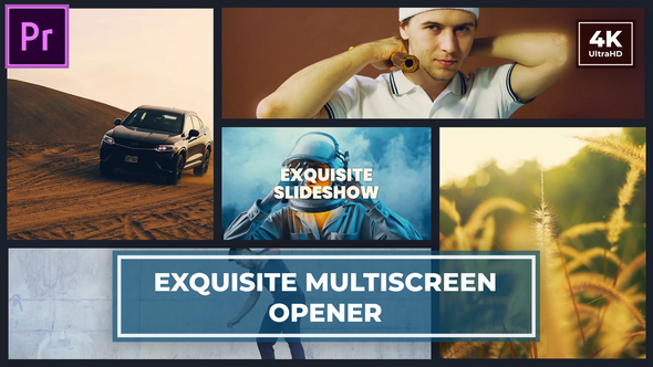 Multiscreen Slideshow | Dynamic Start Opener MOGRT for Premier Pro