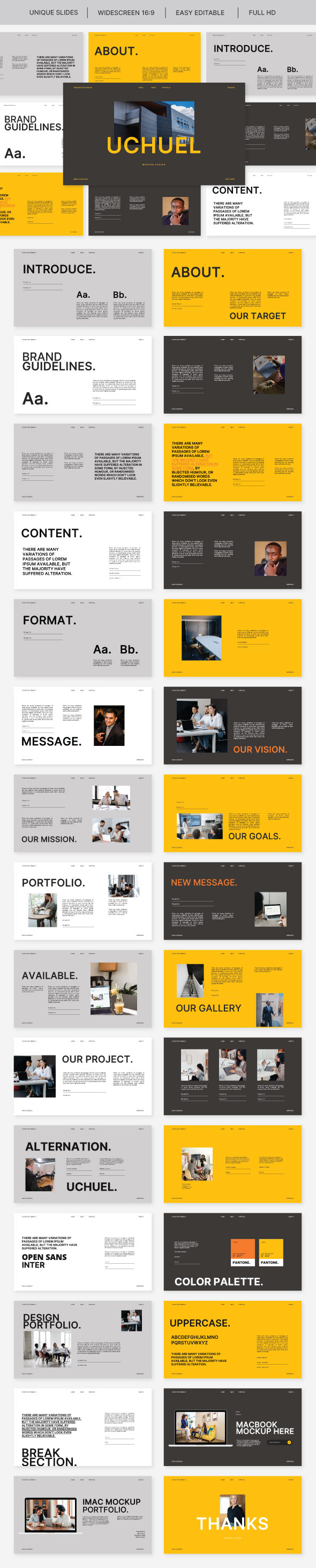 Uchuel Brand Guidelines Powerpoint Template