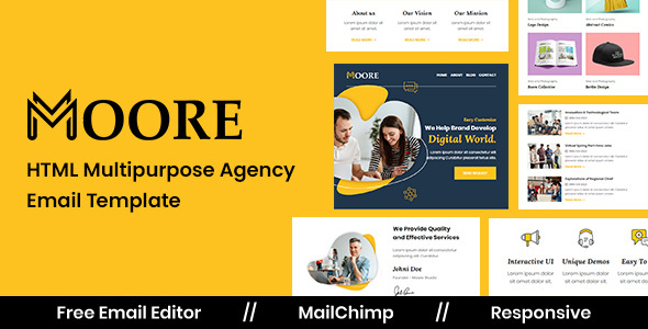 Moore Agency – Multipurpose Responsive Email Template