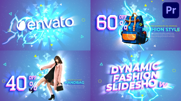 Dynamic Fashion Slideshow for Premiere Pro Premiere Pro template preview