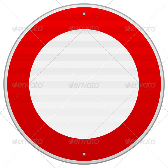 No Traffic Red Sign - Objects Vectors