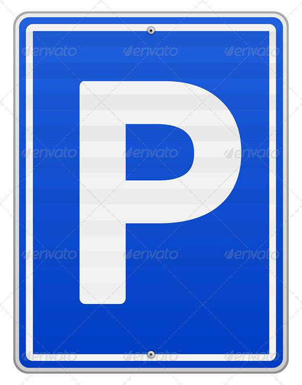 Isolated Parking Sign - Objects Vectors